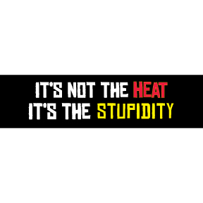 It's Not The Heat It's The Stupidity Bumper Sticker