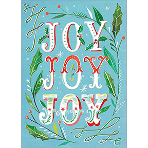 Joy Joy Joy 12 Note Card Set