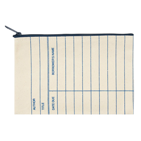Library Card Zipper Pouch