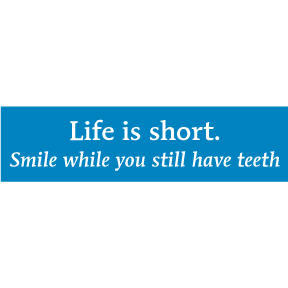 Life Is Short Bumper Sticker