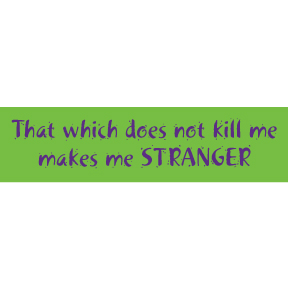 Makes Me Stranger Bumper Sticker