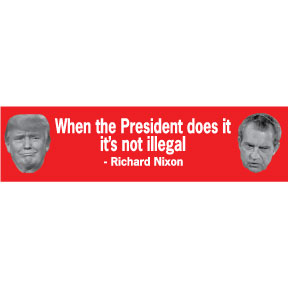 Nixon Trump Bumper Sticker