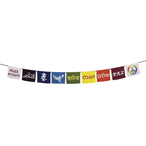 Rainbow Peace Flags Banner