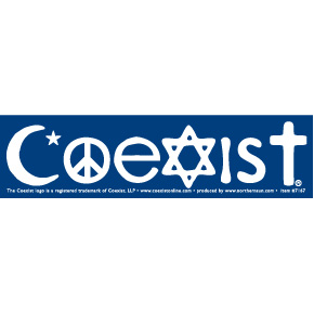 Religions Coexist Bumper Sticker