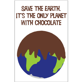 Save The Earth Chocolate Magnet