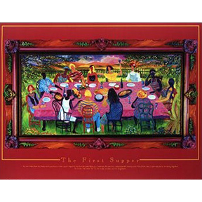 The First Supper Jane Evershed Poster