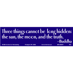 Three Things Buddha Bumper Sticker