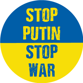 Ukraine Stop Putin Stop War Button