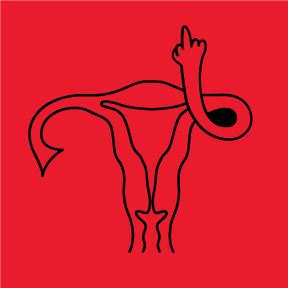 Uterus Finger Pro-Choice Sticker