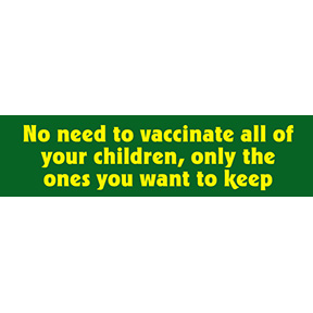 Vaccinate Children Bumper Sticker