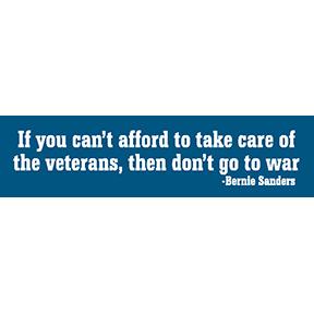 Veterans Bernie Sanders Bumper Sticker