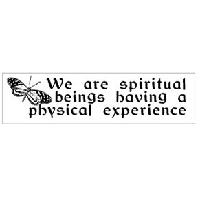 We Are Spiritual Beings Bumper Sticker