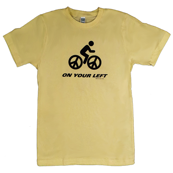 On Your Left Bike Organic TShirt GONE